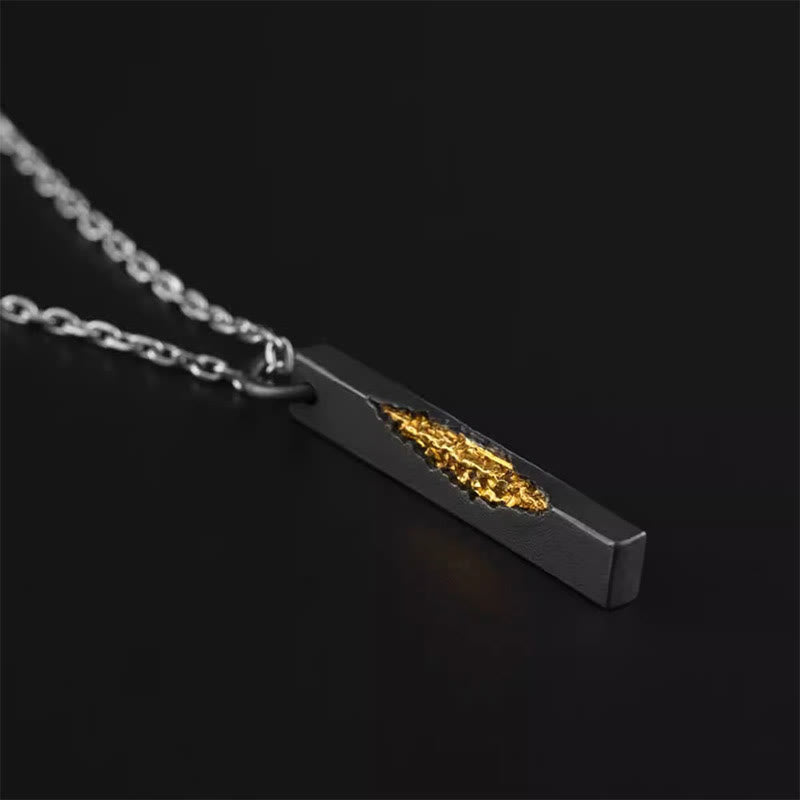 Fire Fragment Bar Necklace