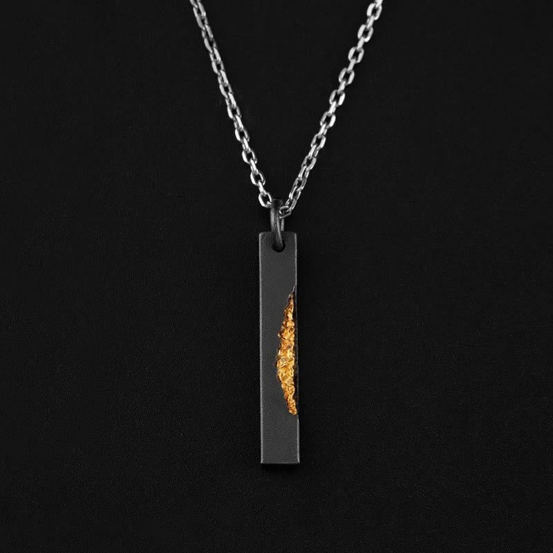 Fire Fragment Bar Necklace