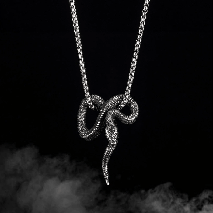 Gothic Python Snake-Shaped Necklace