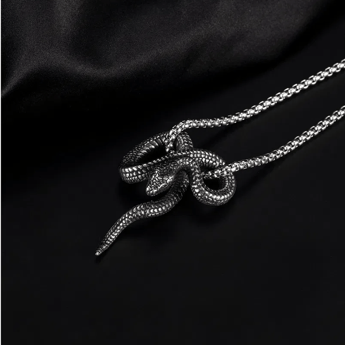 Gothic Python Snake-Shaped Necklace