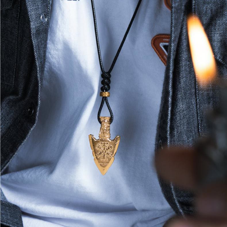 Vegvisir Valknut Retro Arrowhead Necklace