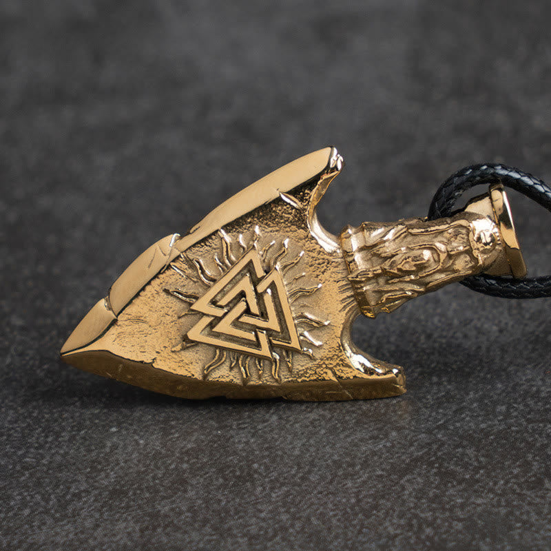 Vegvisir Valknut Retro Arrowhead Necklace
