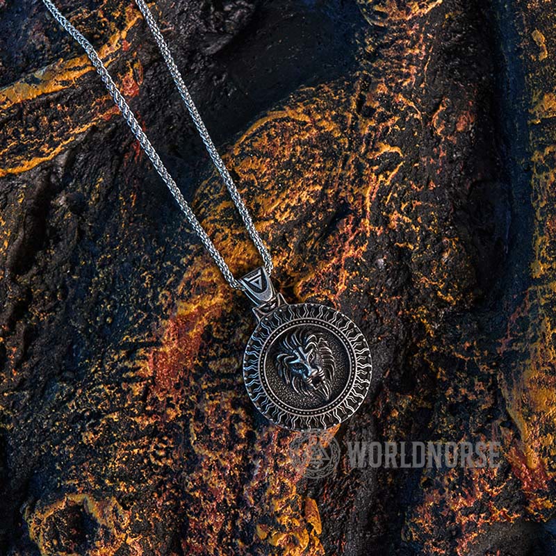 Solar Frost Lion Head Necklace