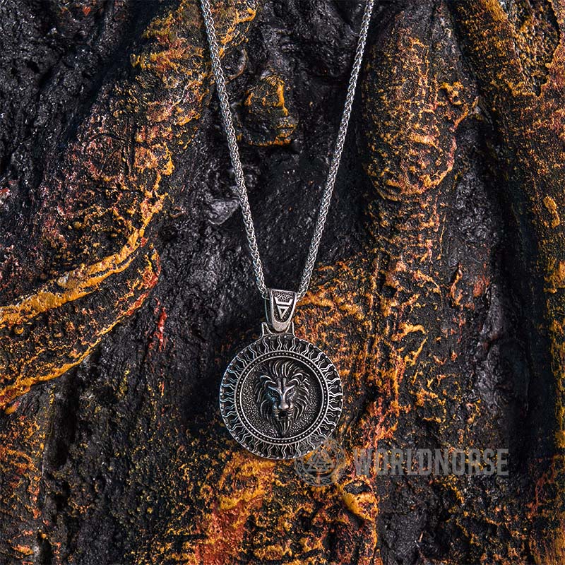 Solar Frost Lion Head Necklace