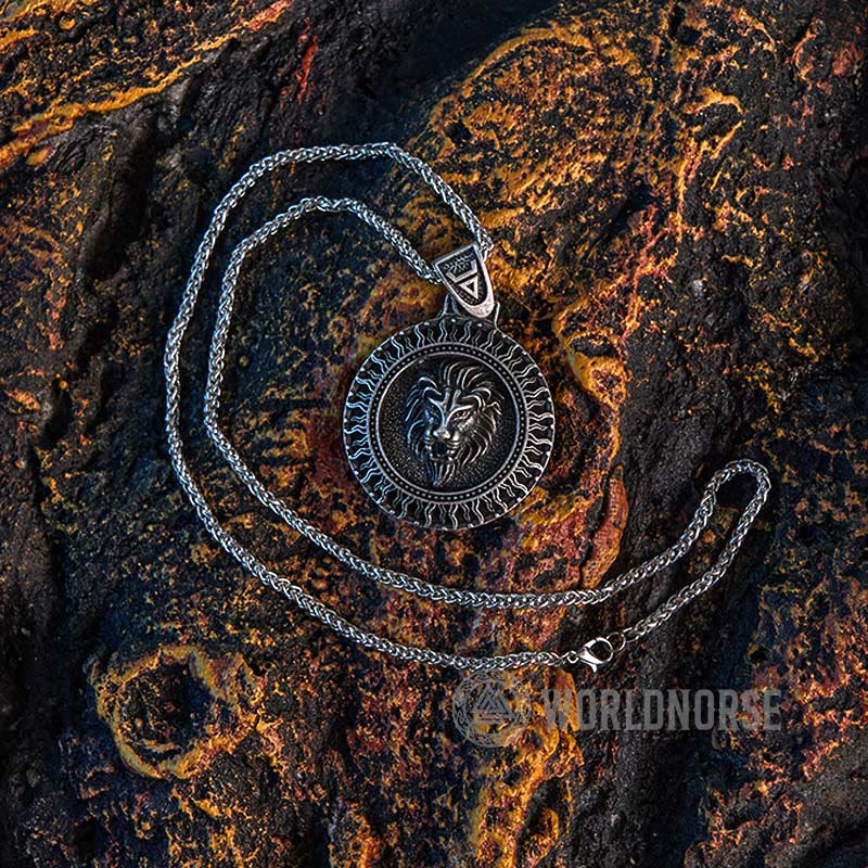 Solar Frost Lion Head Necklace