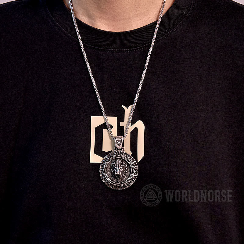 Solar Frost Lion Head Necklace