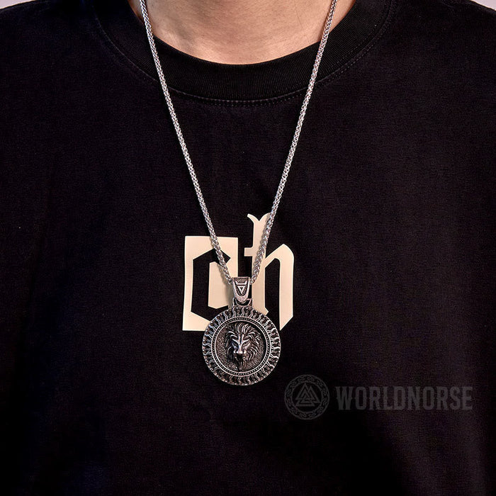 Solar Frost Lion Head Necklace