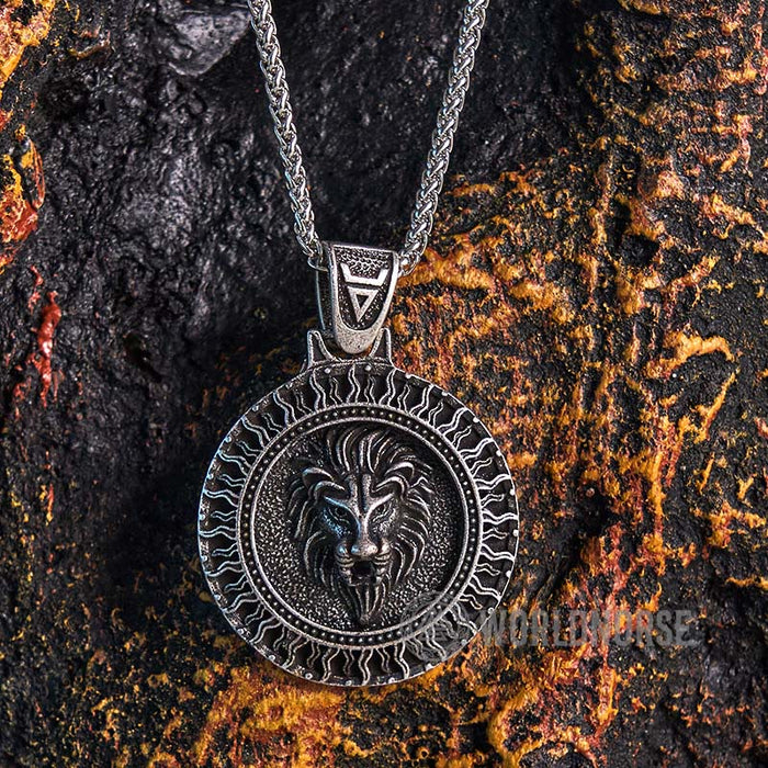 Solar Frost Lion Head Necklace
