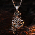 Marine Anchor Wheel Necklace