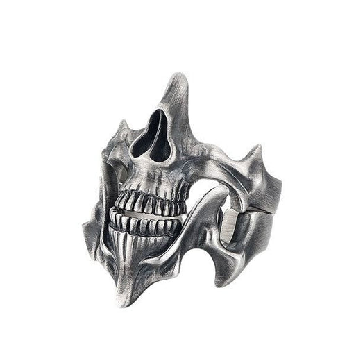 2 Pcs Skull Mask Design Ring Set