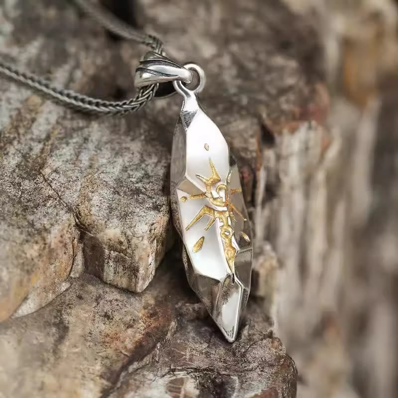 Wish Emblem Hammered Necklace