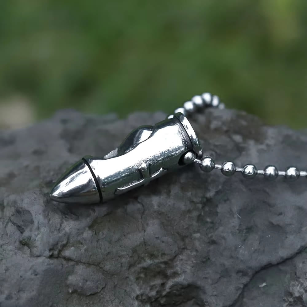 Skull Wrap Bullet Cross Necklace