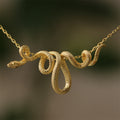 Glittering Golden Silver Snake Chain Necklace