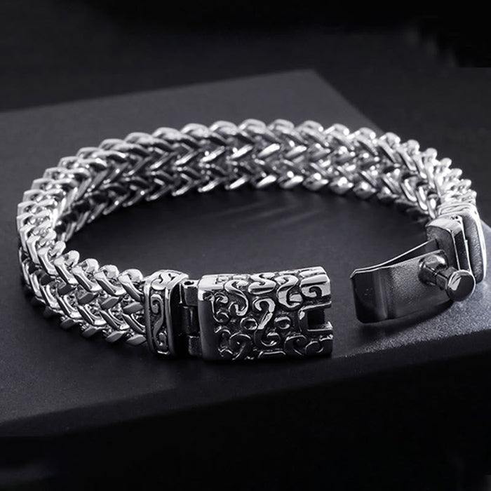 Nordic Patterns Cube Link Bracelet