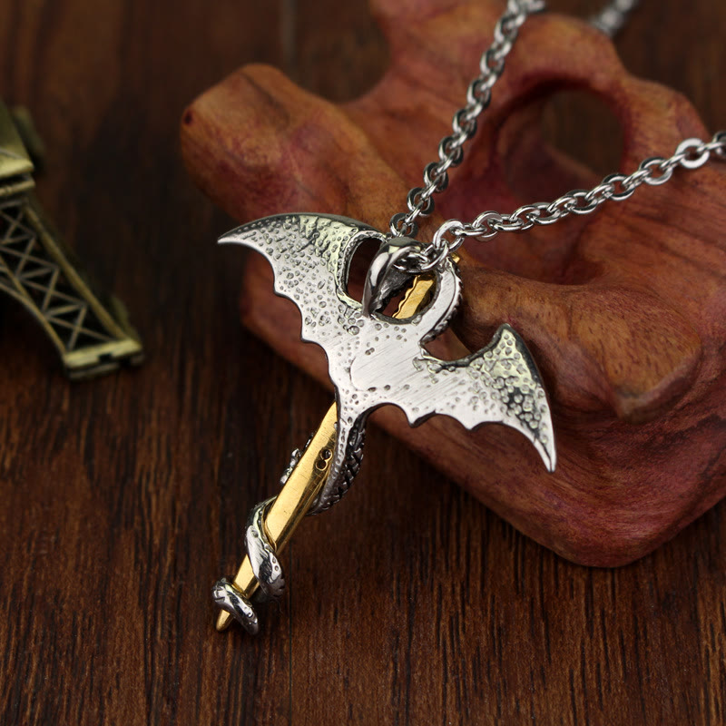 Pterosaur Golden Sword Luminous Necklace