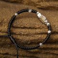 Handcrafted 925 Silver Wish Emblem Hammered Bracelet