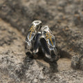 Handcrafted 925 Silver Wish Emblem Hammered Earrings
