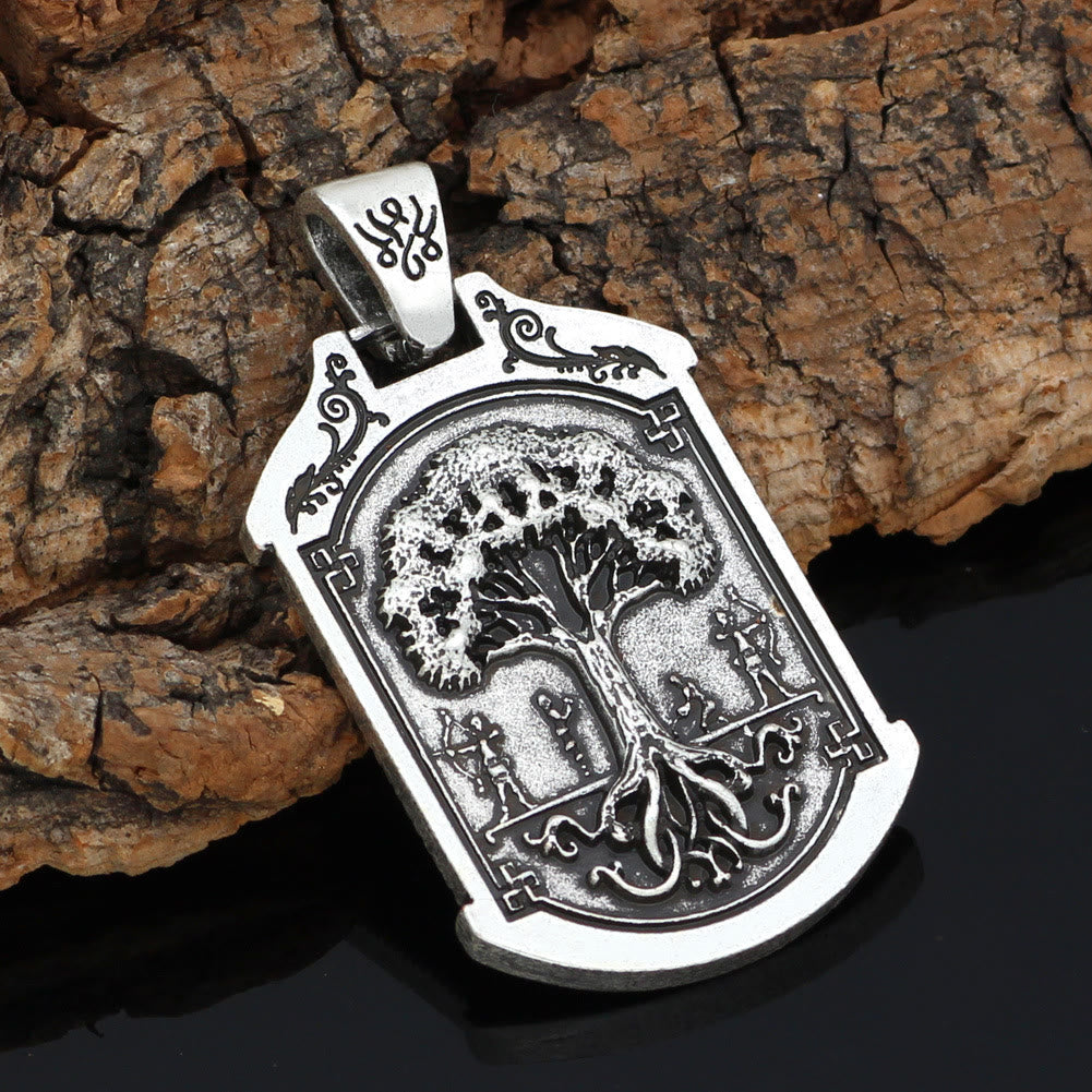 Celtic Wolf Odin's Symbol Yggdrasil Necklace
