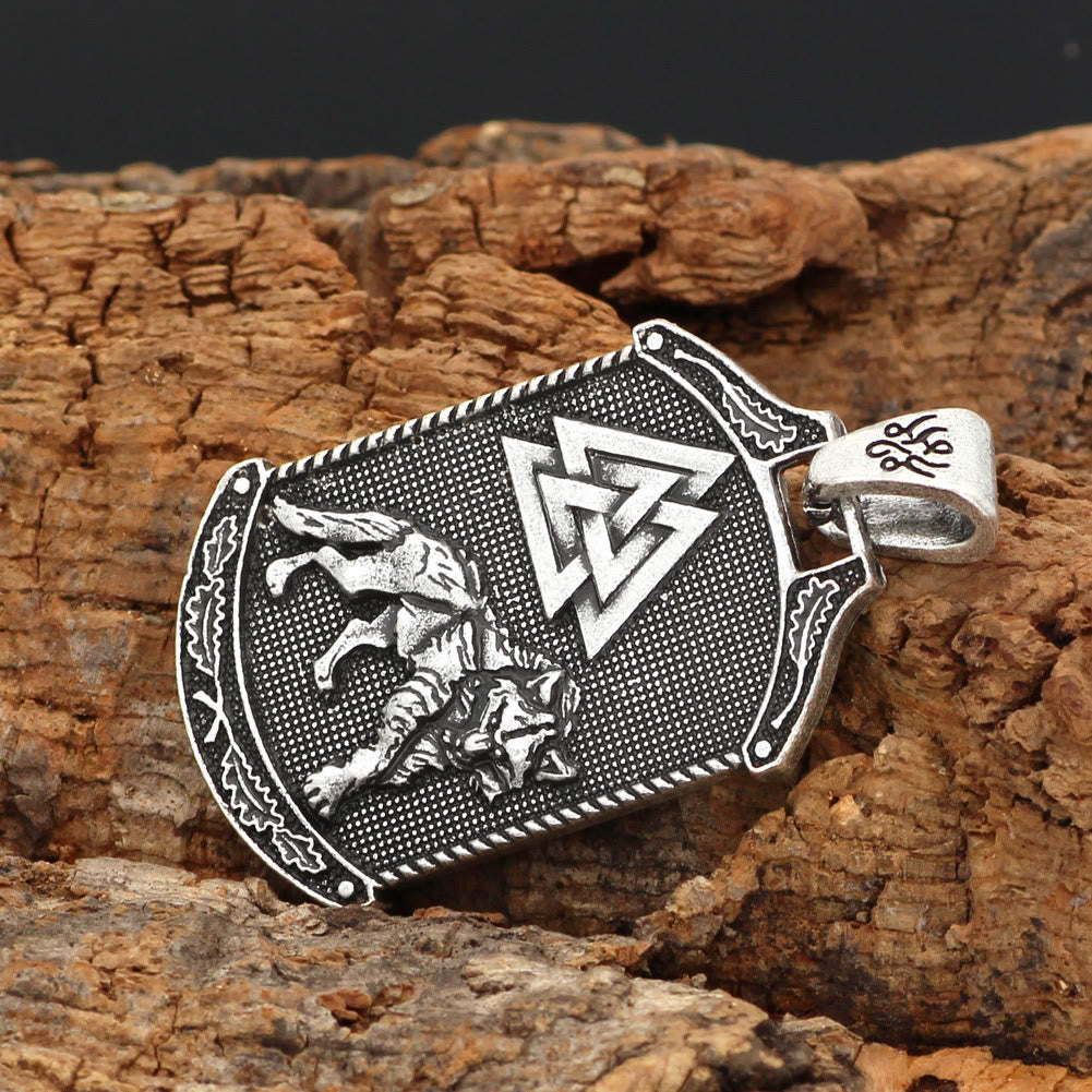 Celtic Wolf Odin's Symbol Yggdrasil Necklace