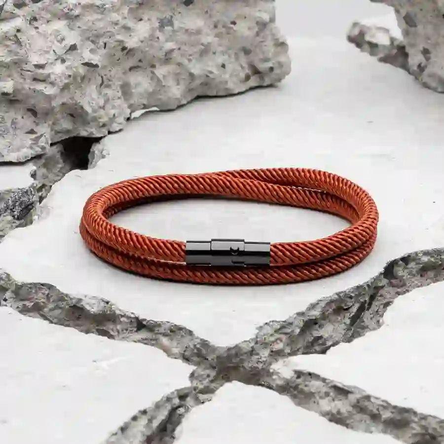 Minimalist Stainless Steel Magnetic Clasp Braided Bracelet