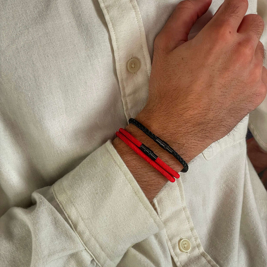Minimalist Stainless Steel Magnetic Clasp Braided Bracelet