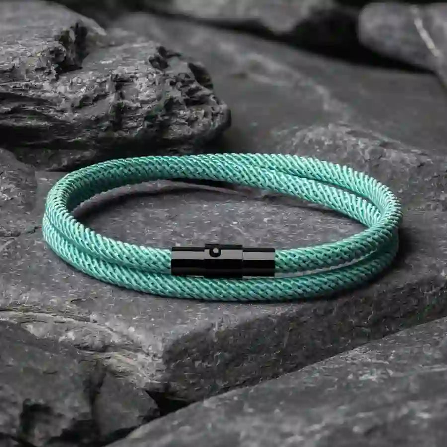 Minimalist Stainless Steel Magnetic Clasp Braided Bracelet
