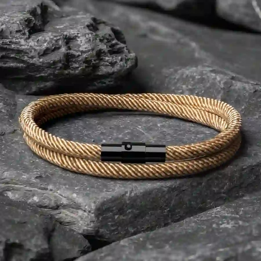 Minimalist Stainless Steel Magnetic Clasp Braided Bracelet