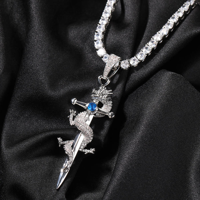 Odin's Sword Dragon Zircon Necklace