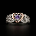 Freyja’s Heart Amethyst Love Knot Ring