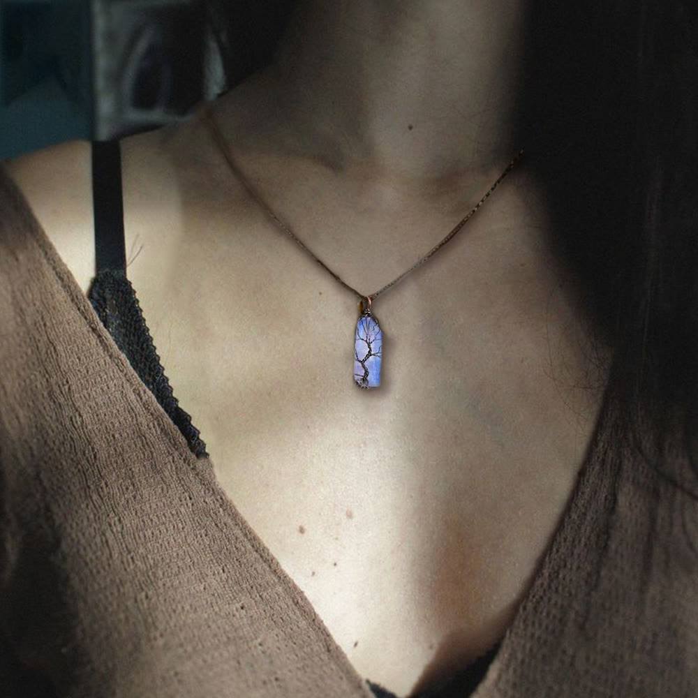 Yggdrasil Entwined Crystal Necklace