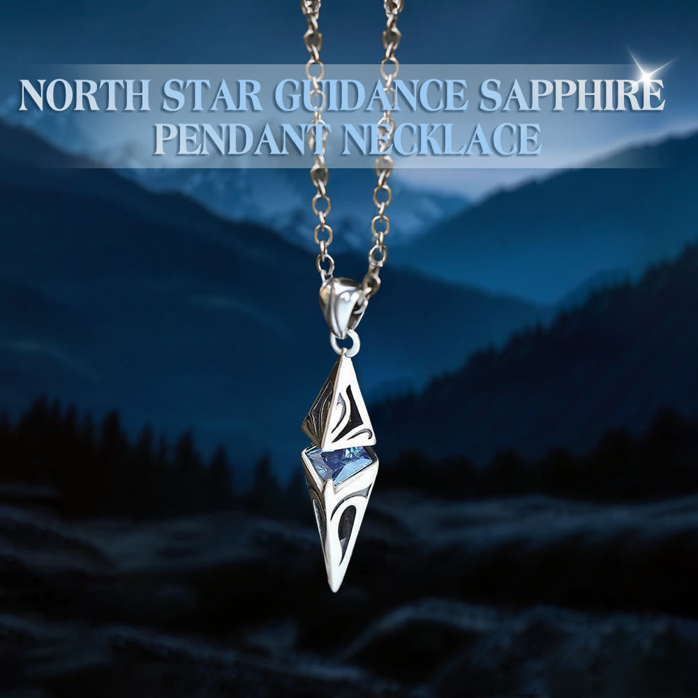 North Star Guidance Sapphire Pendant Necklace