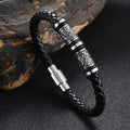Vintage Celtic Knot Bead Leather Bracelet