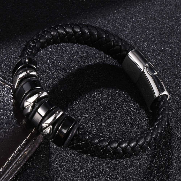 Punk Spiral Leather Bracelet
