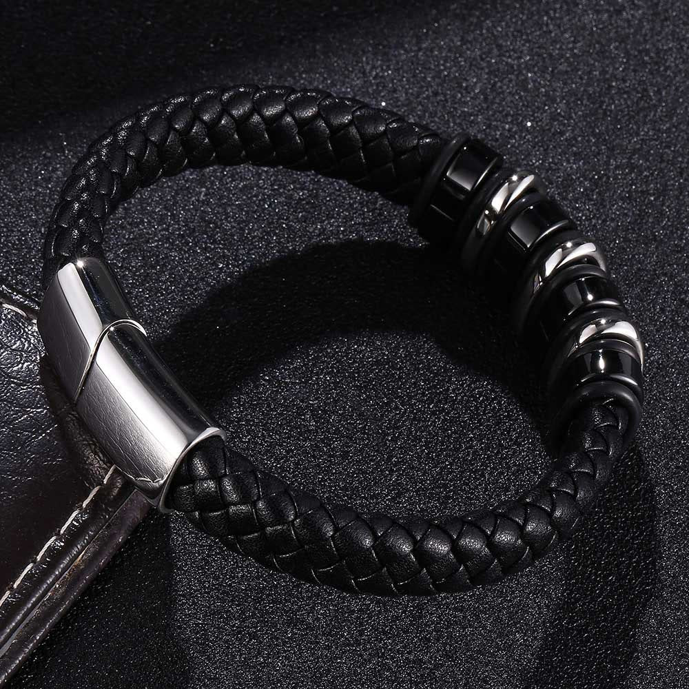 Punk Spiral Leather Bracelet