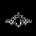 Black Onyx Tear Crown Ring Set