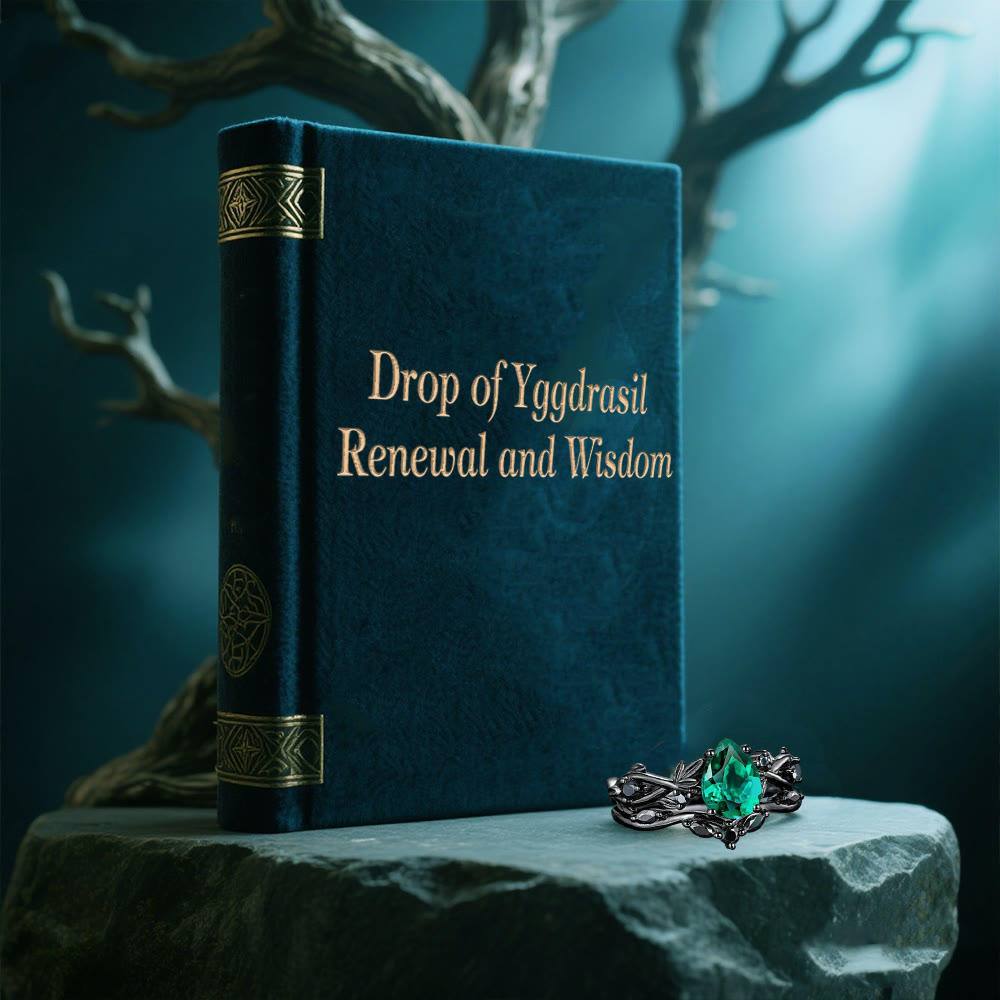 Drop Of Yggdrasil Two Piece Ring Set