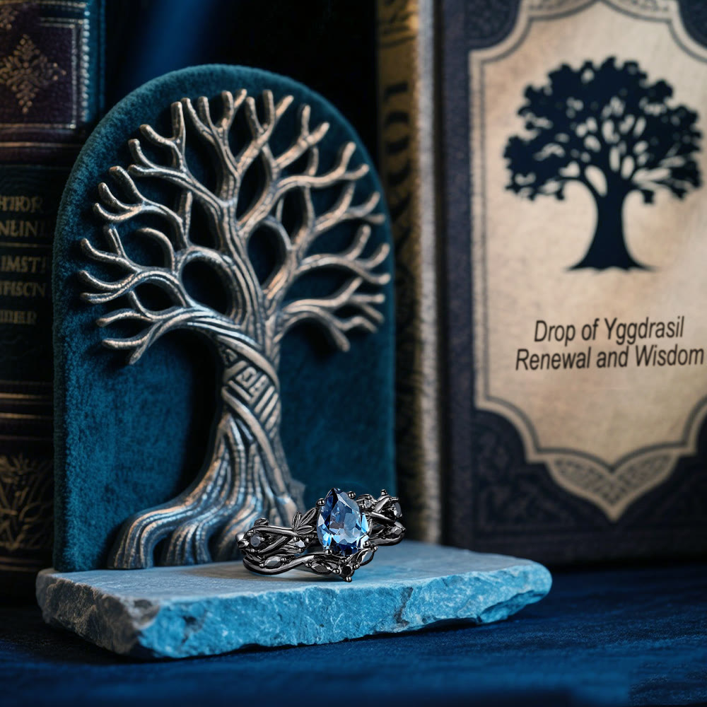 Drop Of Yggdrasil Two Piece Ring Set