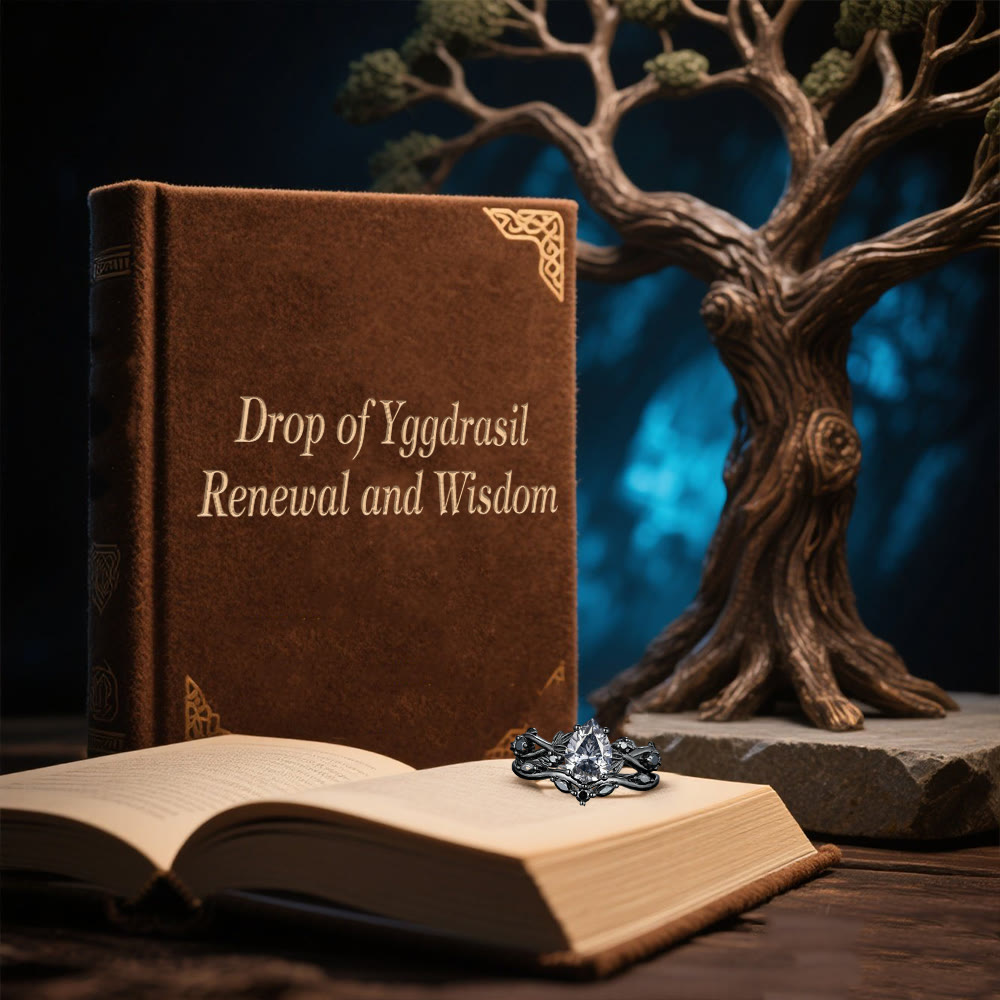 Drop Of Yggdrasil Two Piece Ring Set