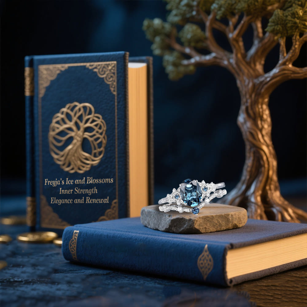 Freyja's Ice And Blossoms Ring Set