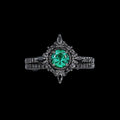 Emerald Norse Frost Ring