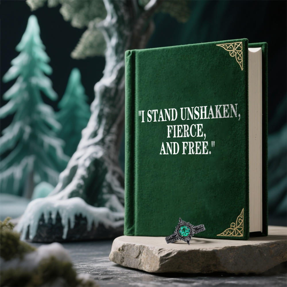 Emerald Norse Frost Ring
