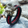 Viking Warrior Wolf Paracord Braided Bracelet