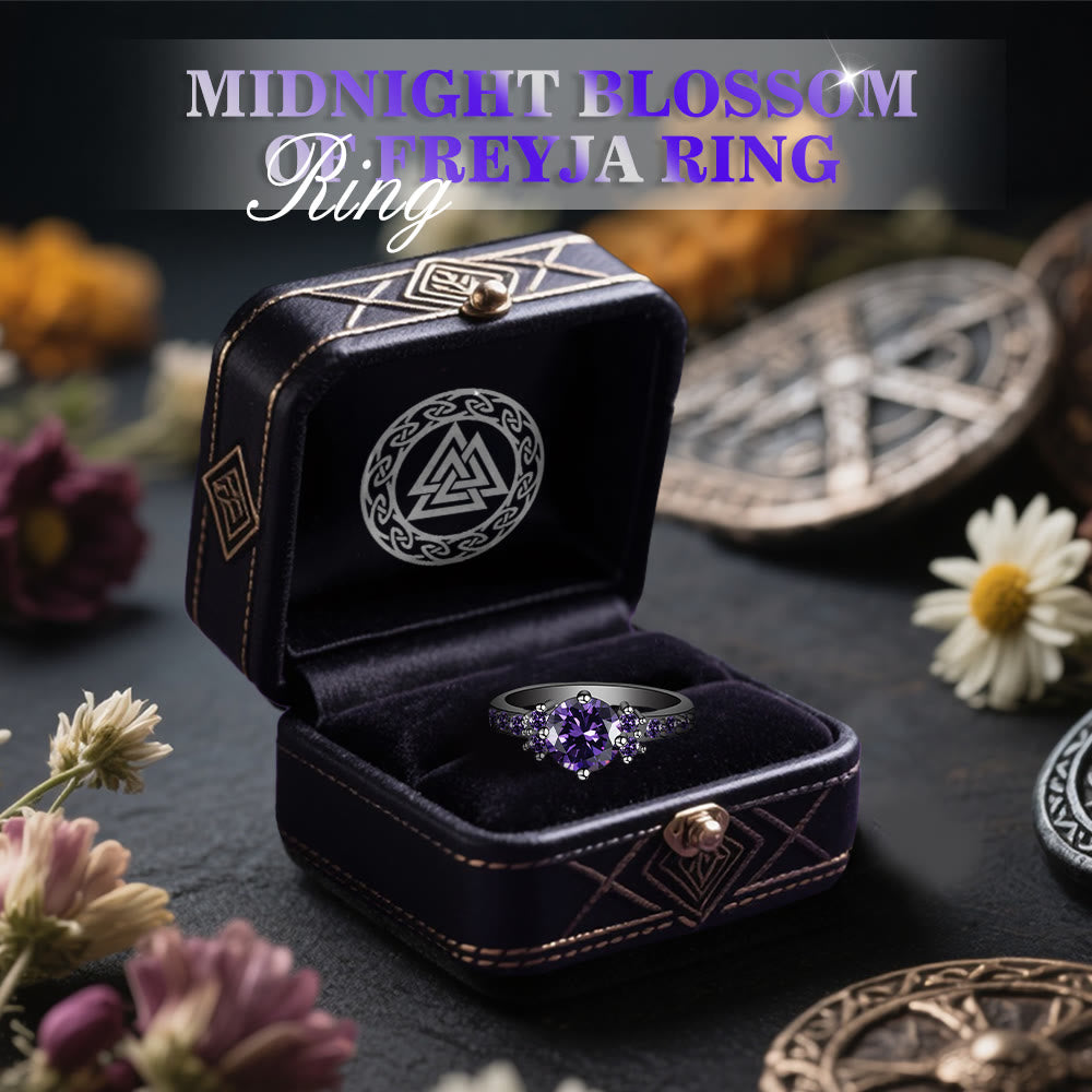 Midnight Blossom of Freyja Ring