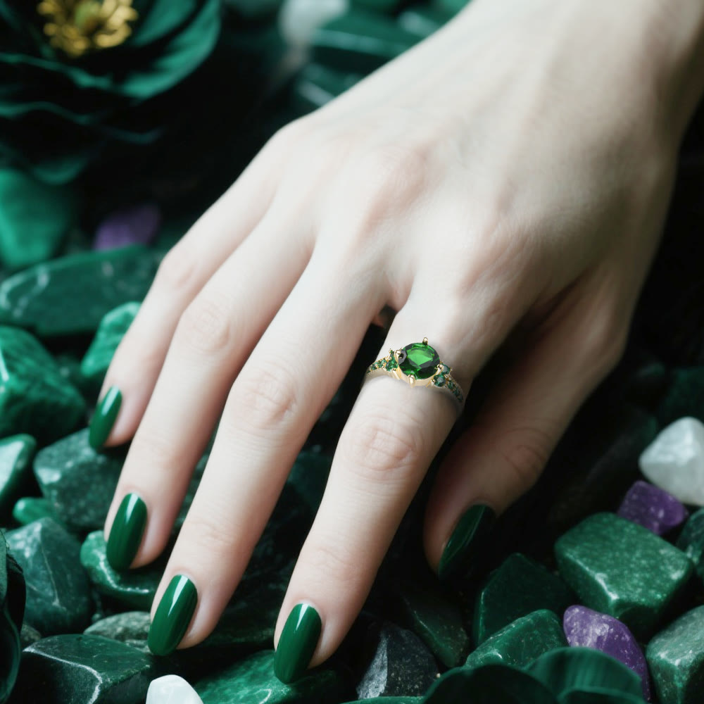 Midnight Blossom of Freyja Ring