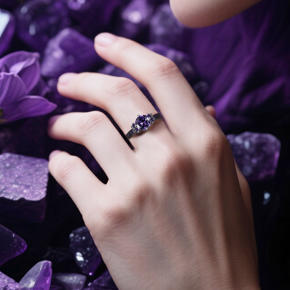 Midnight Blossom of Freyja Ring