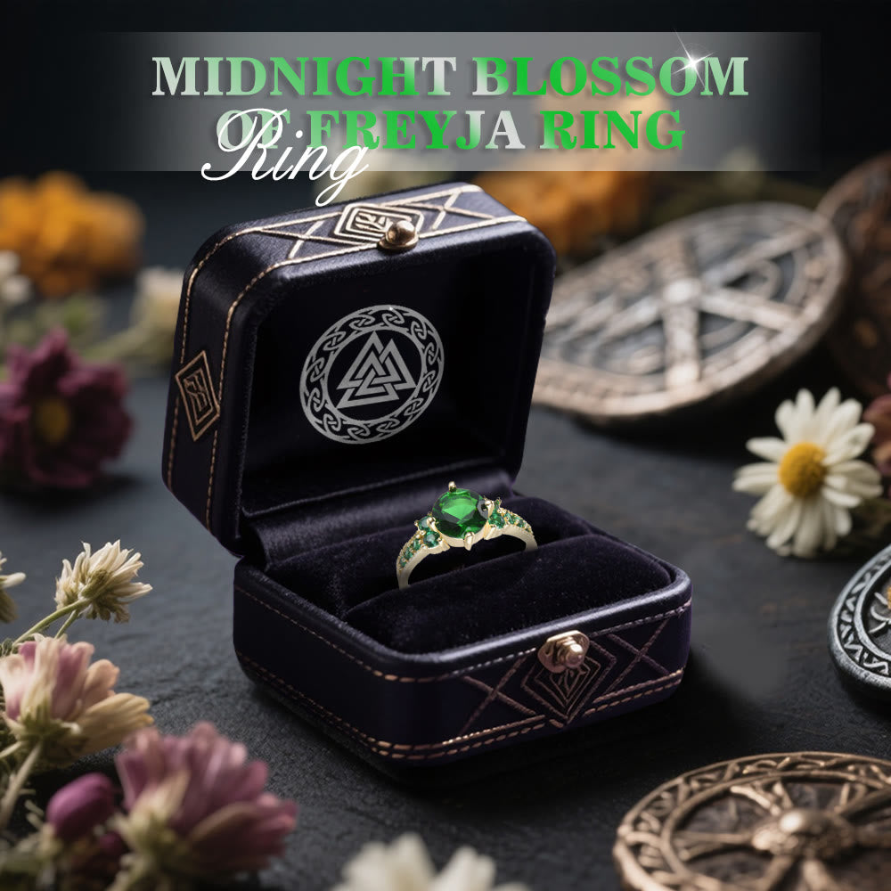 Midnight Blossom of Freyja Ring