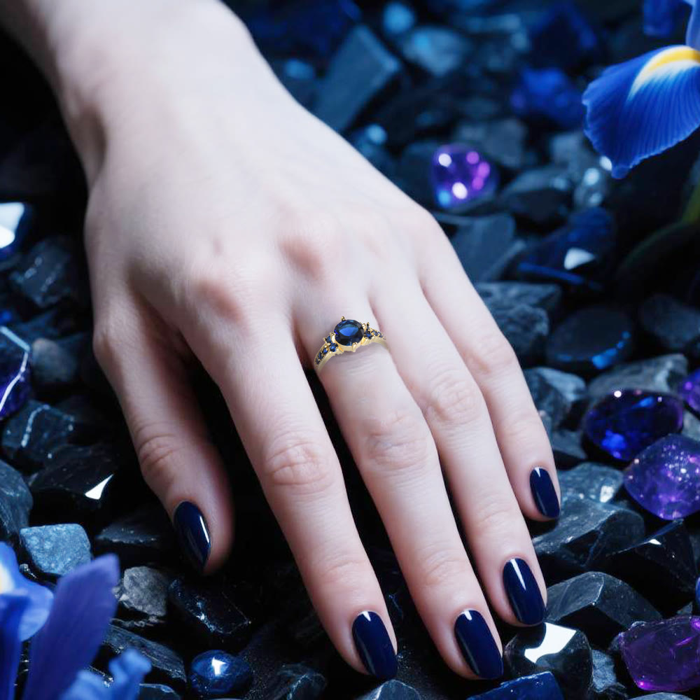 Midnight Blossom of Freyja Ring
