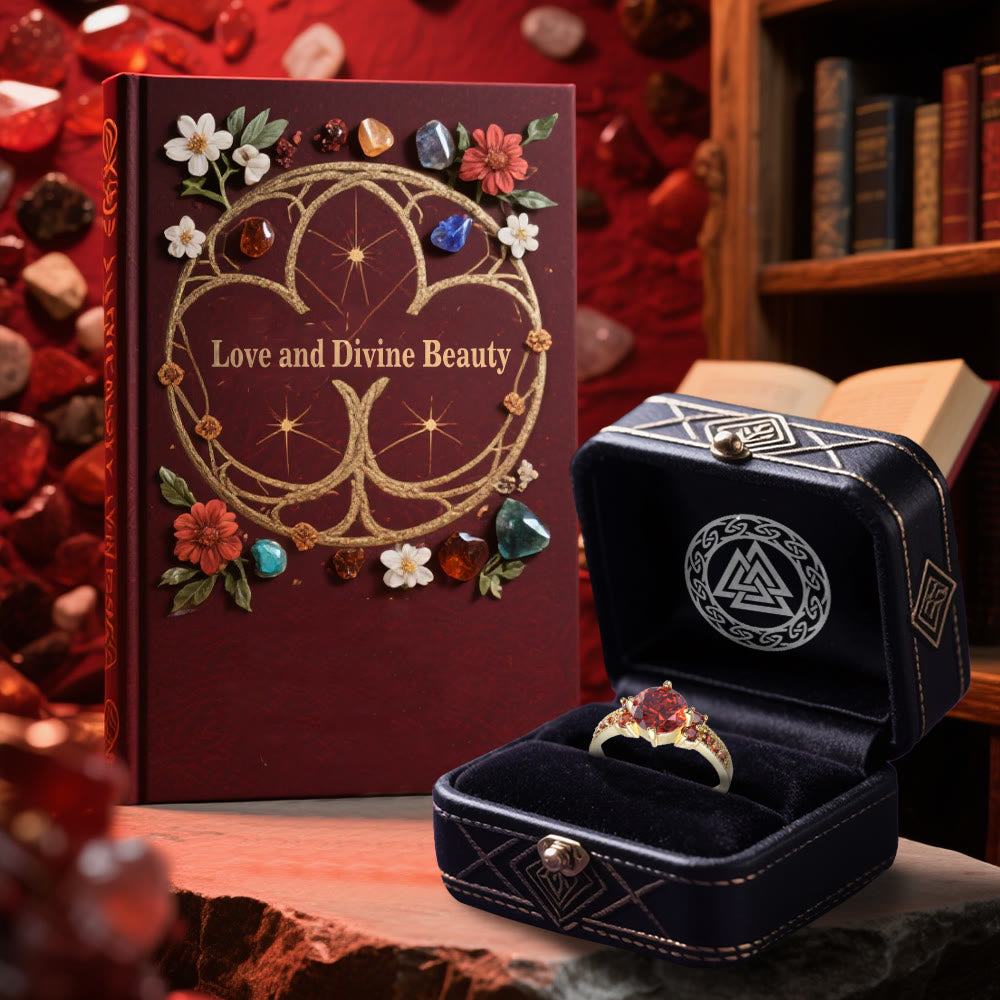 Midnight Blossom of Freyja Ring