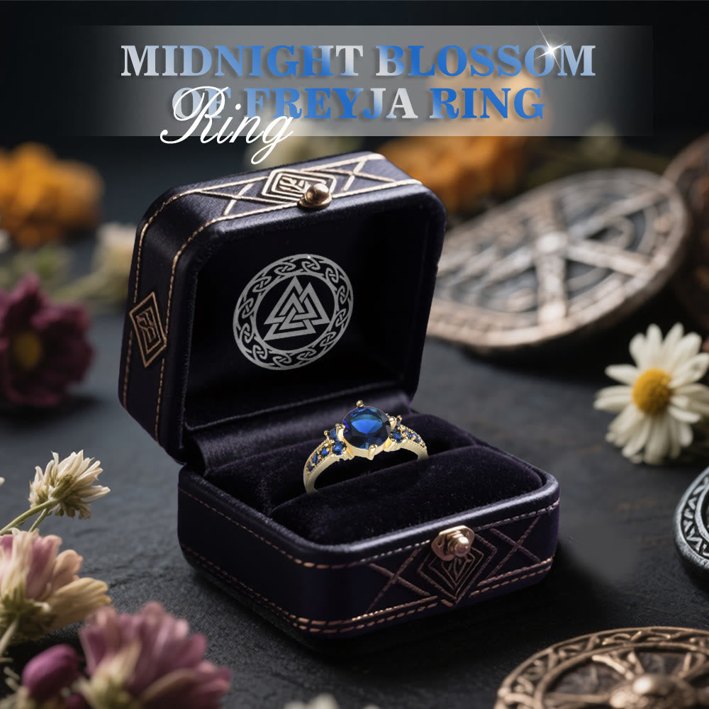 Midnight Blossom of Freyja Ring