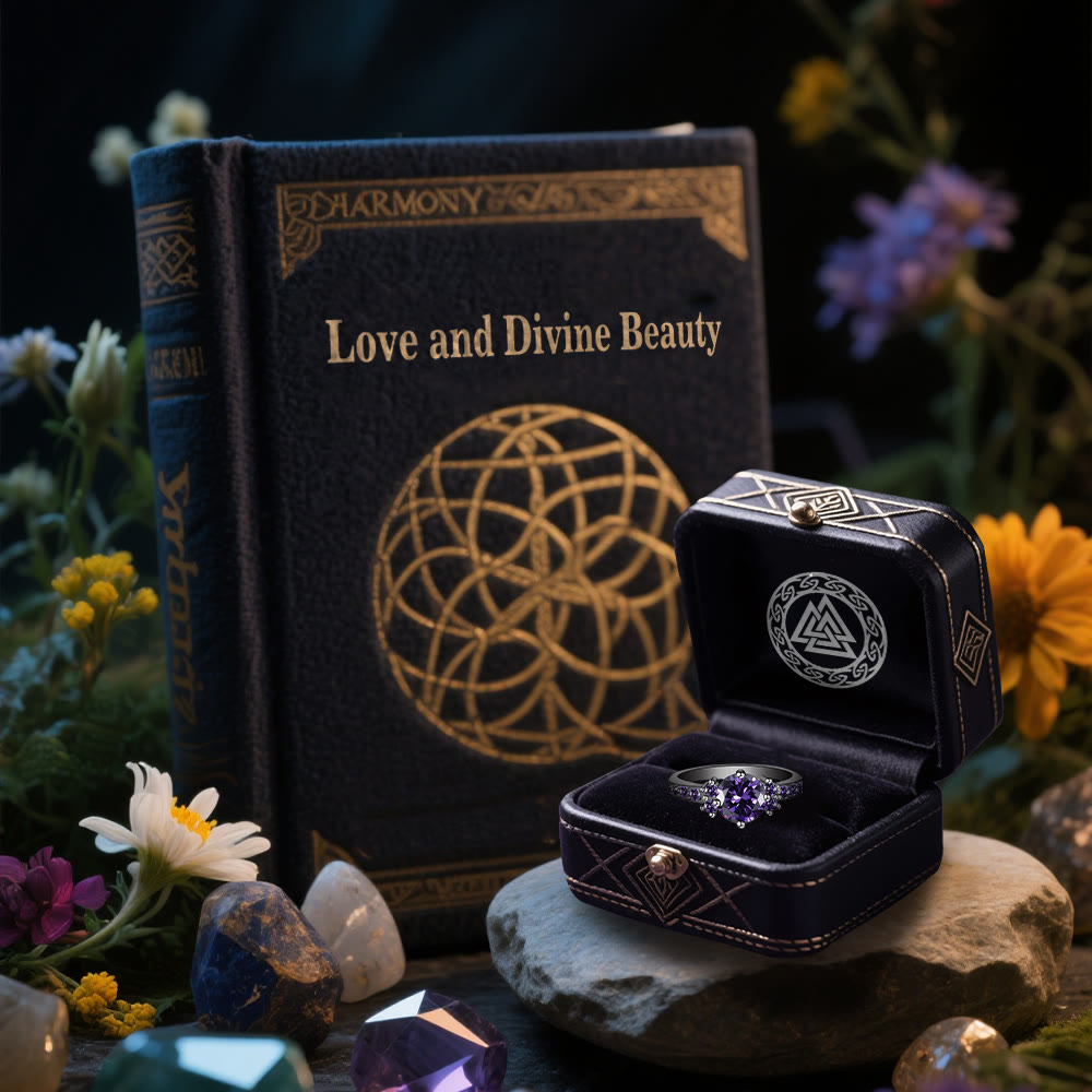 Midnight Blossom of Freyja Ring